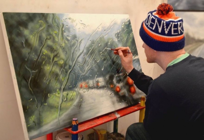 Yağmurun sanat eserine dönüştüğü tuvaller 1