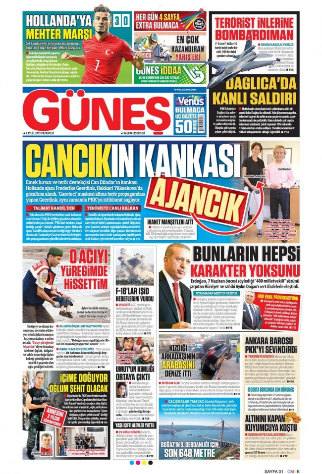 Gazetelerin Dağlıca manşetleri 4