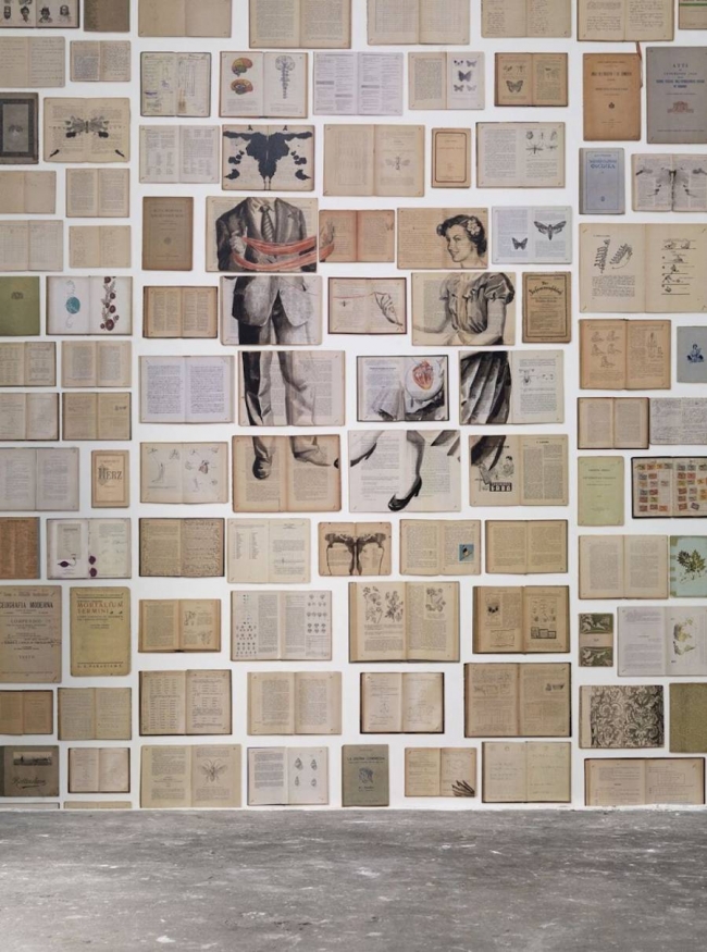 Kitap sayfalarından sıradışı duvar resimleri 11