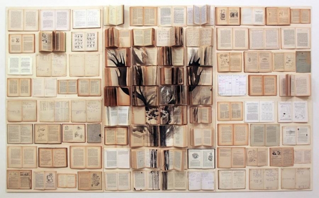 Kitap sayfalarından sıradışı duvar resimleri 5