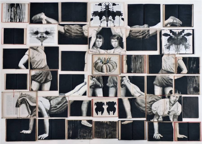 Kitap sayfalarından sıradışı duvar resimleri 6