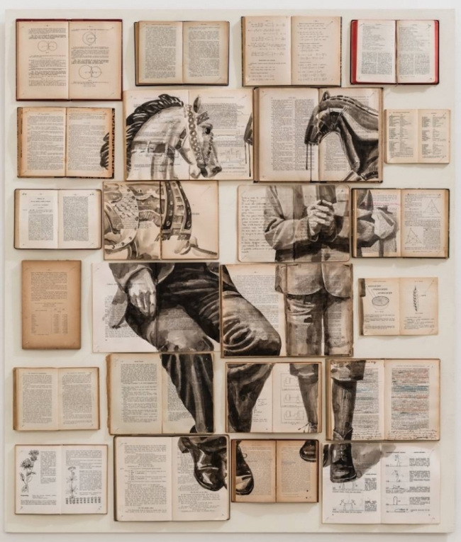 Kitap sayfalarından sıradışı duvar resimleri 8