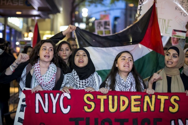 New York'ta Filistinlilerle dayanışma eylemi 14