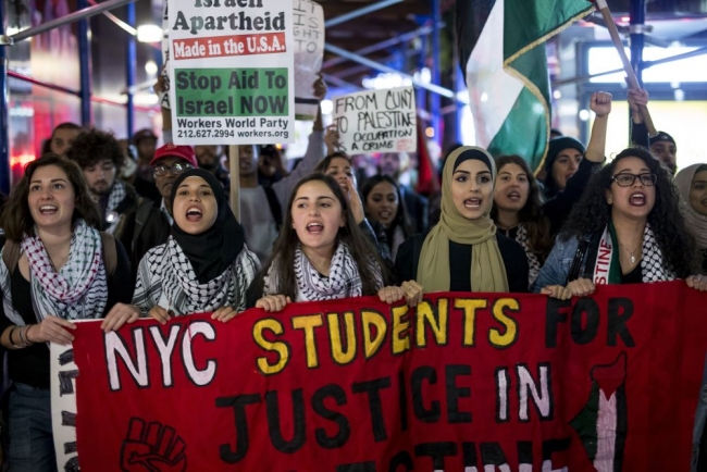 New York'ta Filistinlilerle dayanışma eylemi 15