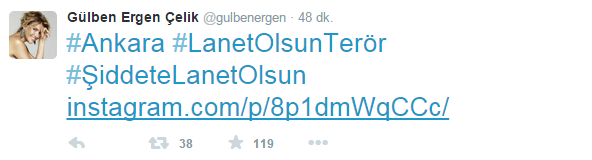 Ünlülerden Ankara’da meydana gelen patlamaya tepki 2