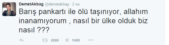 Ünlülerden Ankara’da meydana gelen patlamaya tepki 5