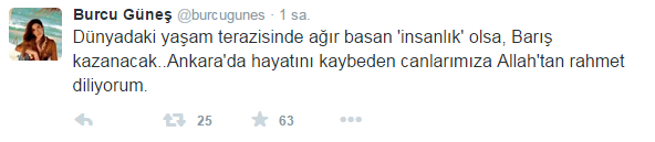 Ünlülerden Ankara’da meydana gelen patlamaya tepki 16