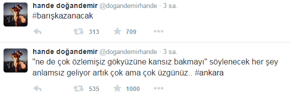 Ünlülerden Ankara’da meydana gelen patlamaya tepki 18