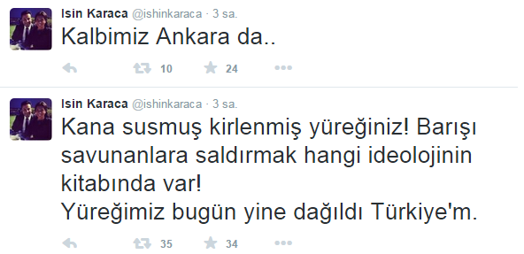 Ünlülerden Ankara’da meydana gelen patlamaya tepki 17