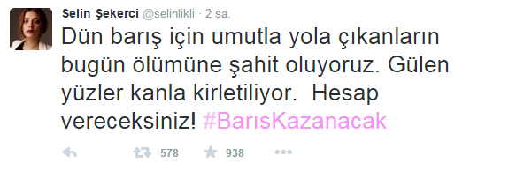 Ünlülerden Ankara’da meydana gelen patlamaya tepki 15
