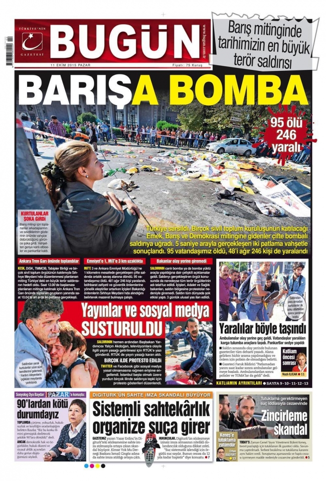 Ankara'daki terör saldırısı gazete manşetlerine nasıl yansıdı? 4