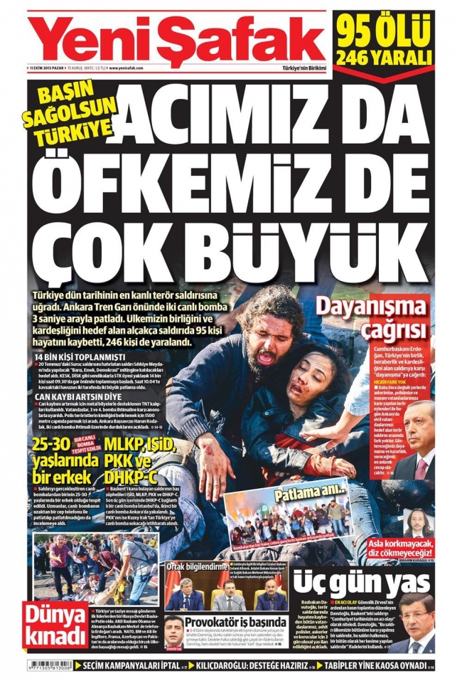 Ankara'daki terör saldırısı gazete manşetlerine nasıl yansıdı? 27