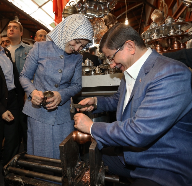 Başbakan Davutoğlu Gaziantep'te esnaf oldu! 9
