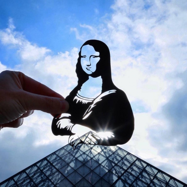 Eğlenceli kağıt figürlerin gerçekle komik etkileşimi 2