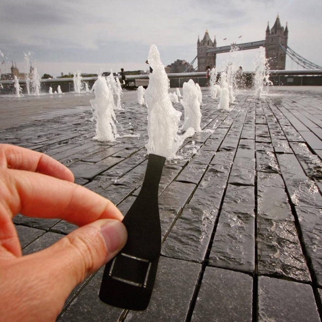 Eğlenceli kağıt figürlerin gerçekle komik etkileşimi 9