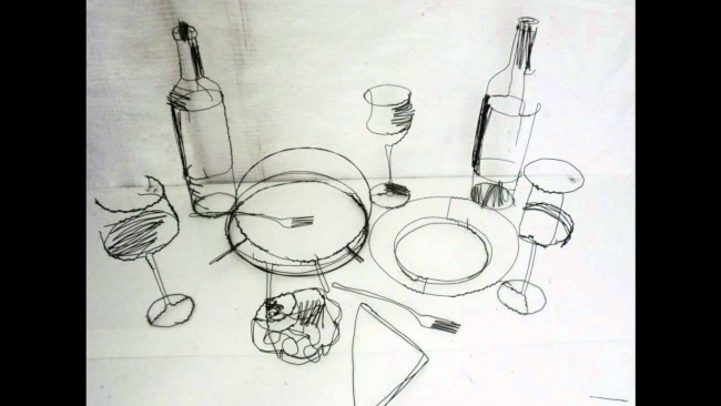 Havaya karakalem resimler çiziyor! 8