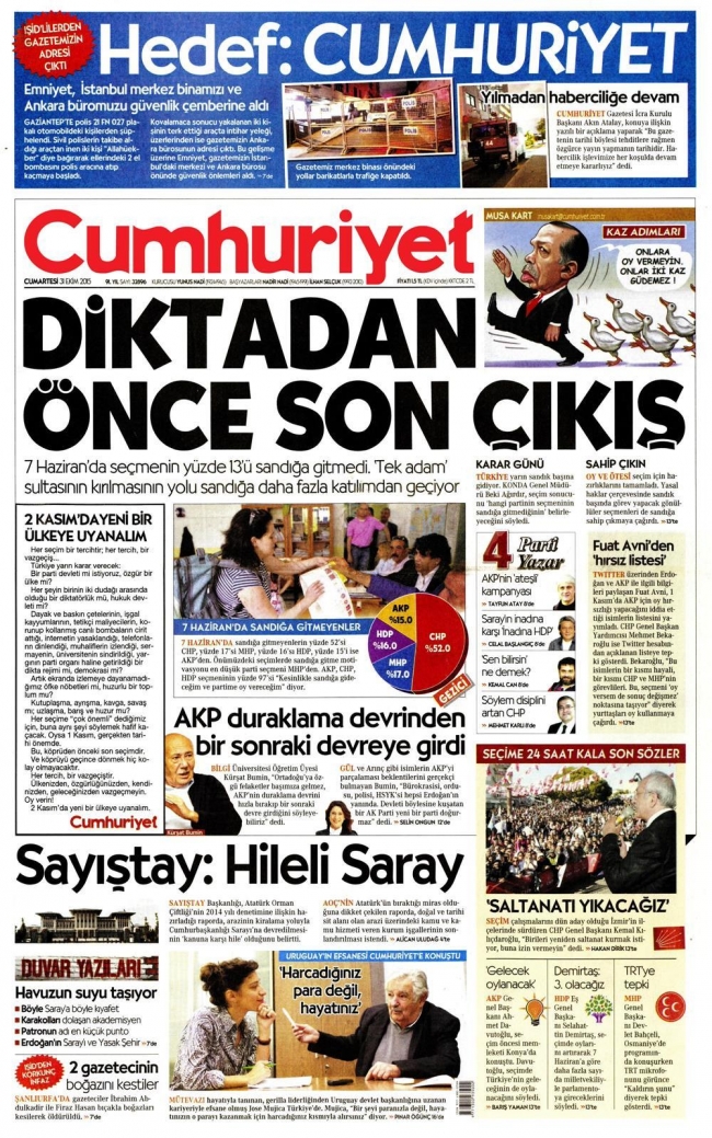 Gazete manşetleri - 31 Ekim 2015 4