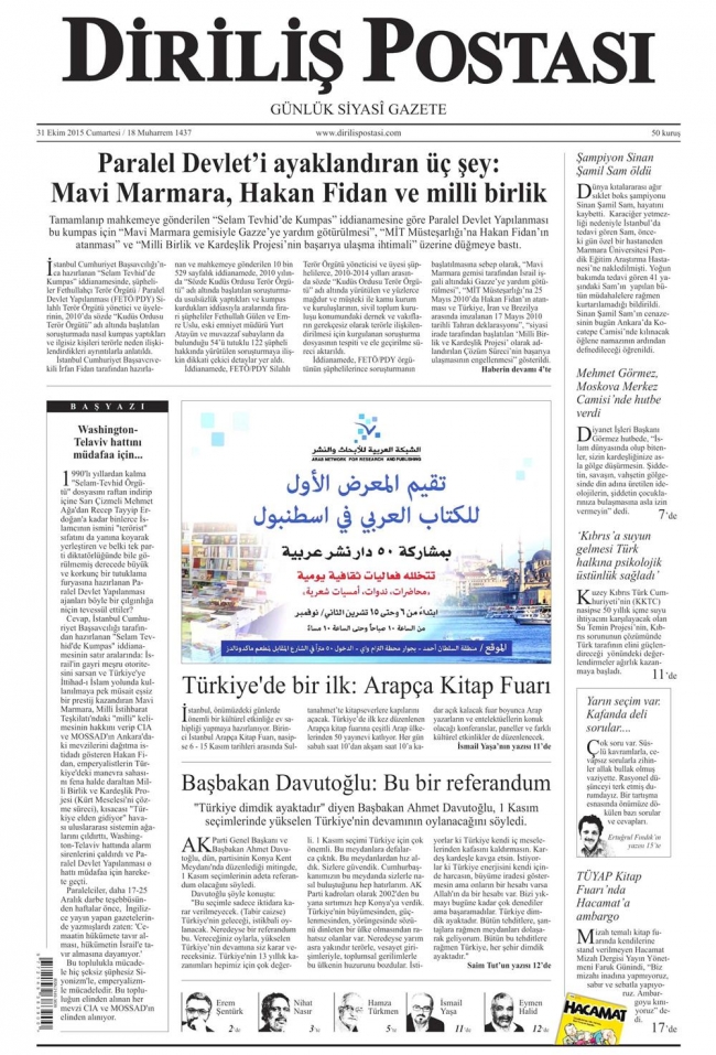 Gazete manşetleri - 31 Ekim 2015 5