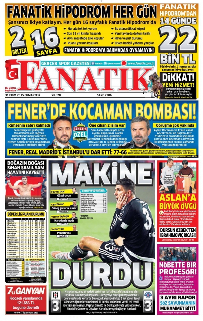 Gazete manşetleri - 31 Ekim 2015 7