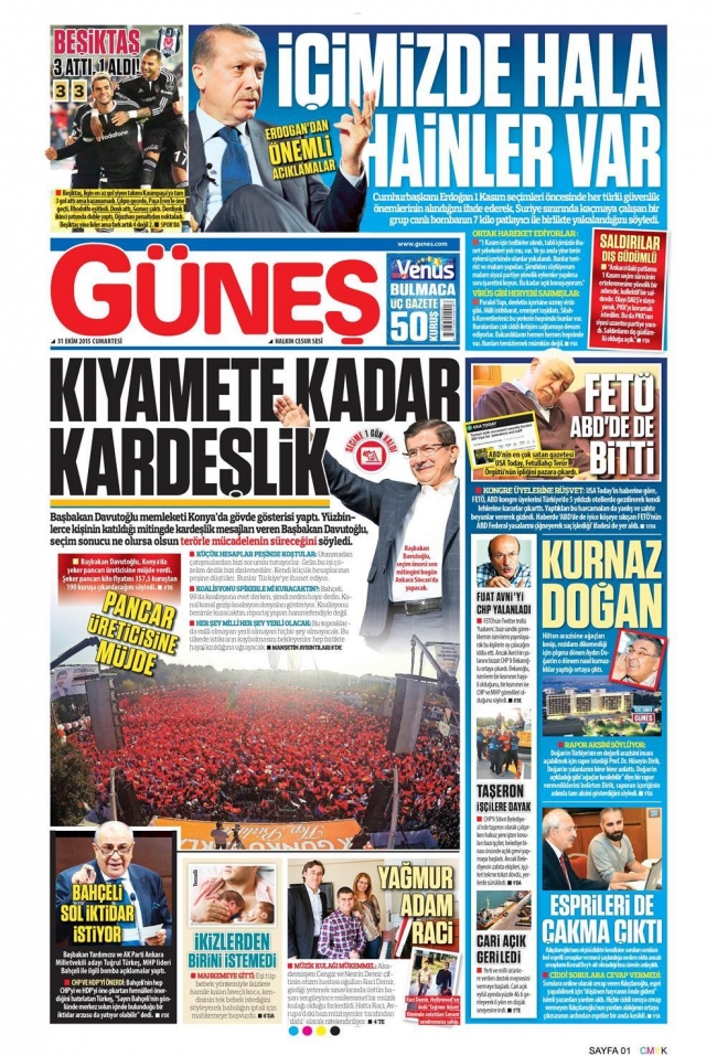 Gazete manşetleri - 31 Ekim 2015 9