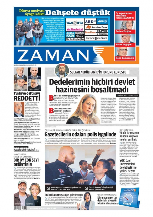 Gazete manşetleri - 31 Ekim 2015 26