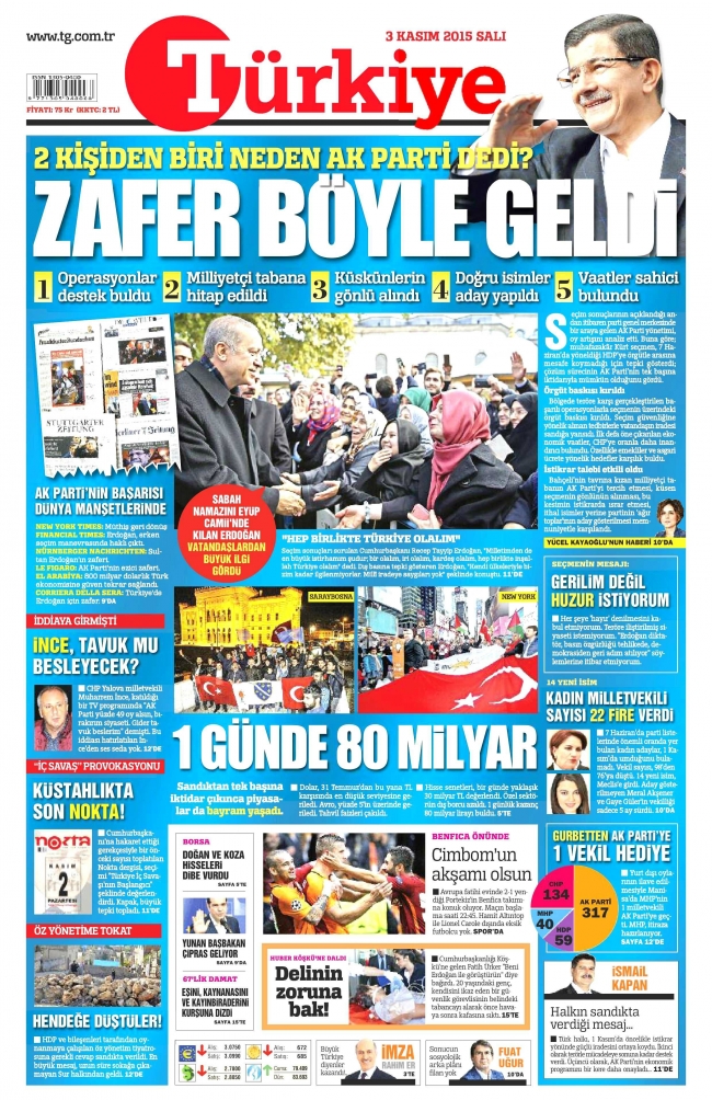 3 Kasım gazete manşetleri 7