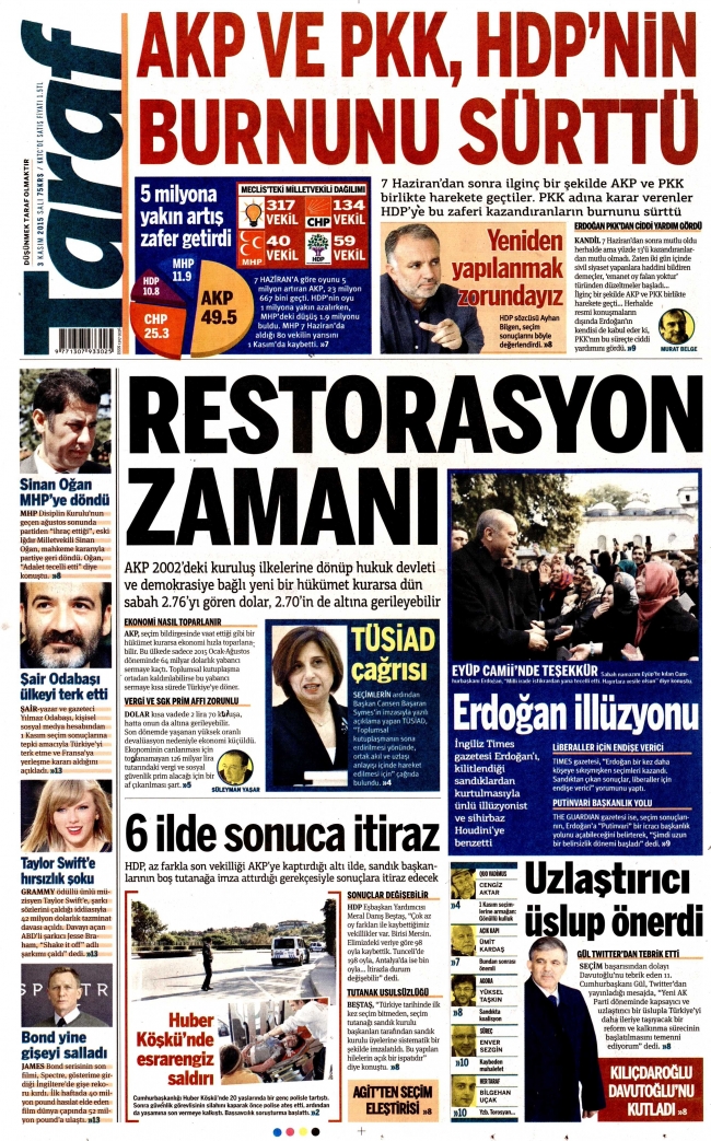 3 Kasım gazete manşetleri 16