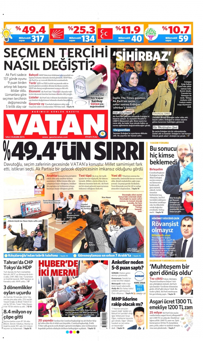 3 Kasım gazete manşetleri 18