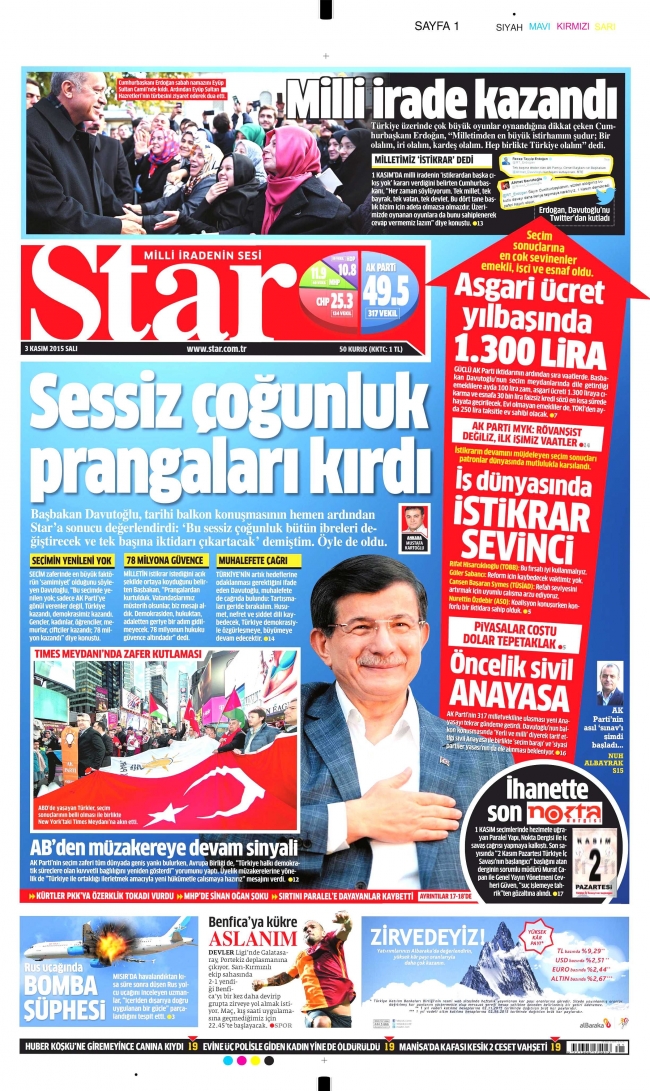 3 Kasım gazete manşetleri 19