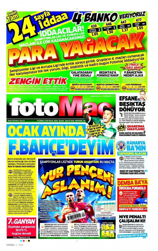 3 Kasım gazete manşetleri 22