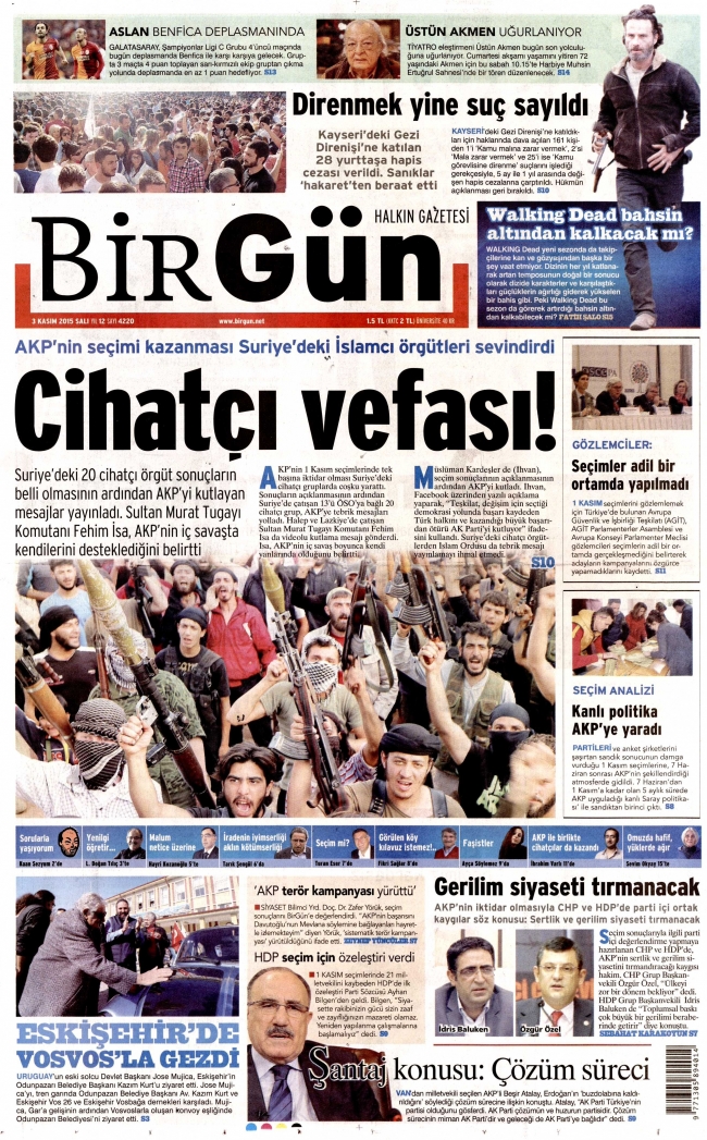 3 Kasım gazete manşetleri 24