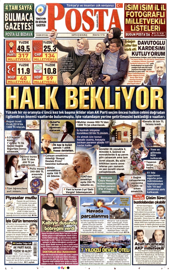 3 Kasım gazete manşetleri 26