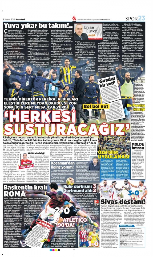 Pereira: Herkesi susturacağız 39
