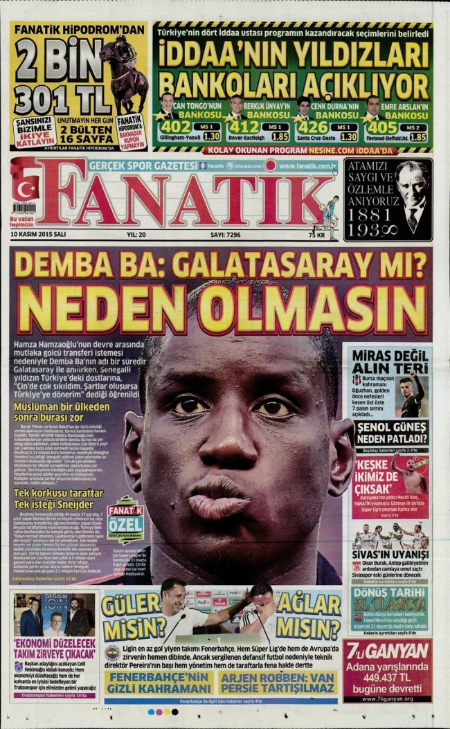 10 KASIM 2015 GAZETE MANŞETLERİ 24