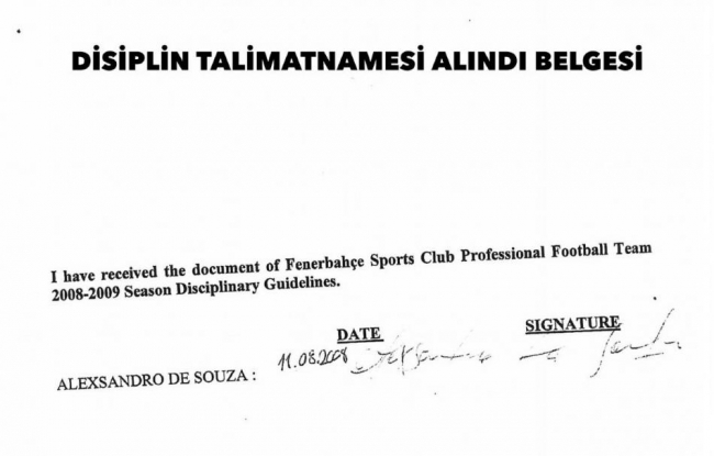 Fenerbahçe Alex'in imzalarını paylaştı 12