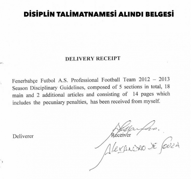 Fenerbahçe Alex'in imzalarını paylaştı 14