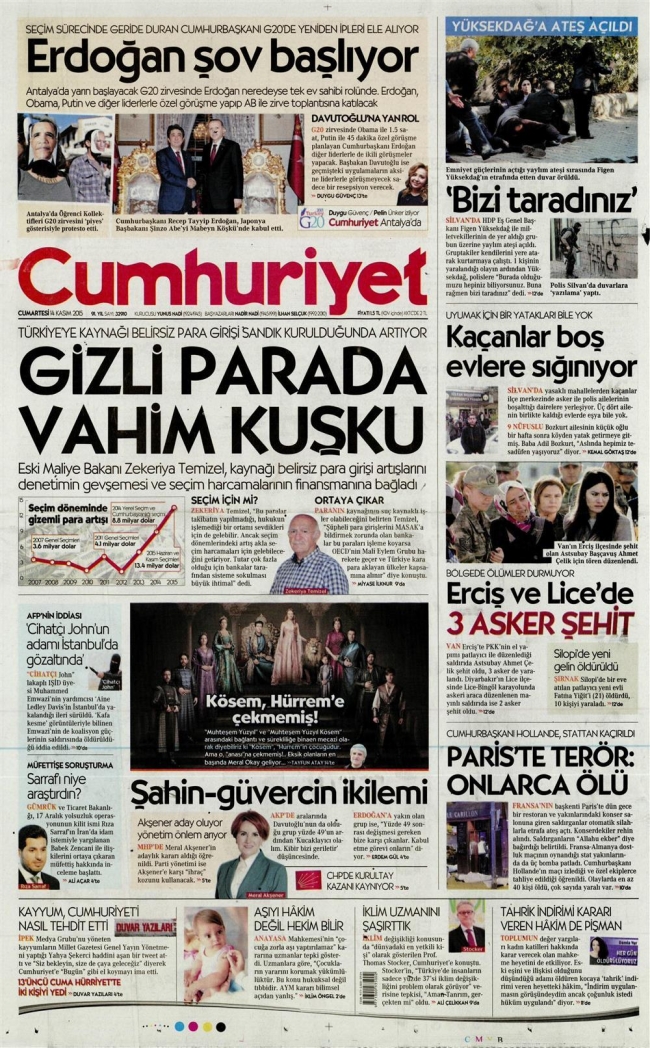 Paris saldırısı gazete manşetlerinde 4