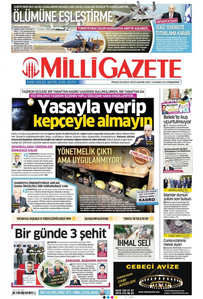 Paris saldırısı gazete manşetlerinde 9