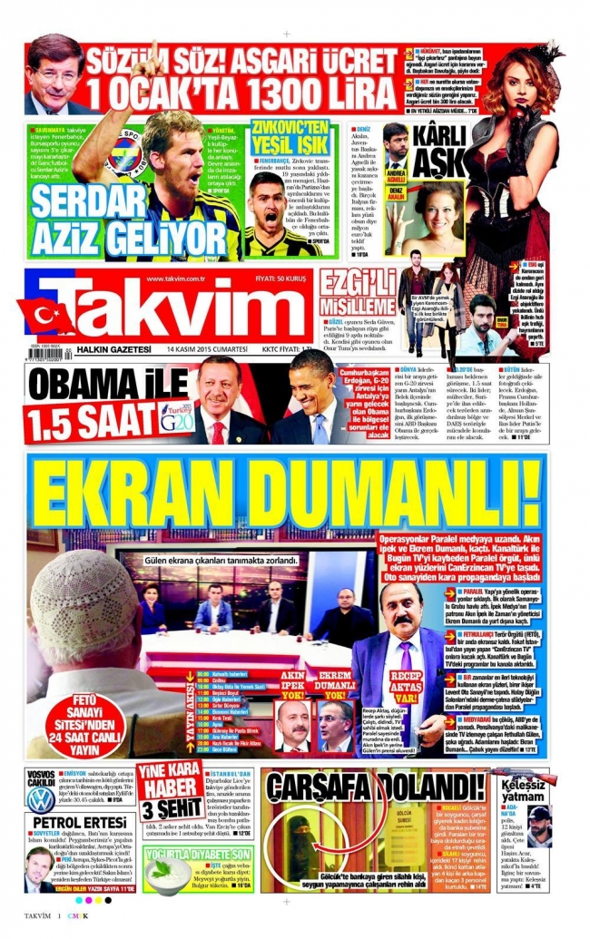 Paris saldırısı gazete manşetlerinde 16