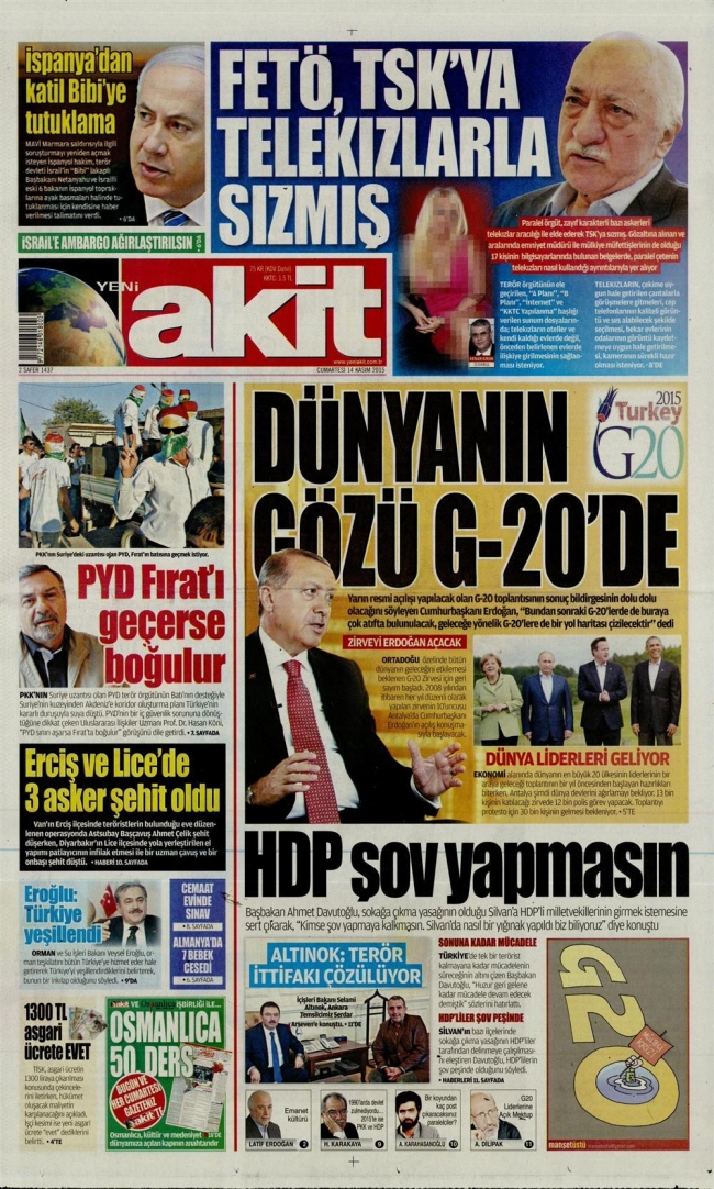 Paris saldırısı gazete manşetlerinde 20