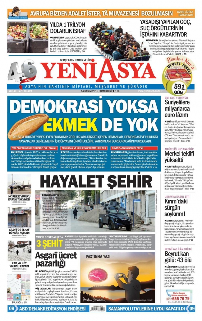 Paris saldırısı gazete manşetlerinde 23