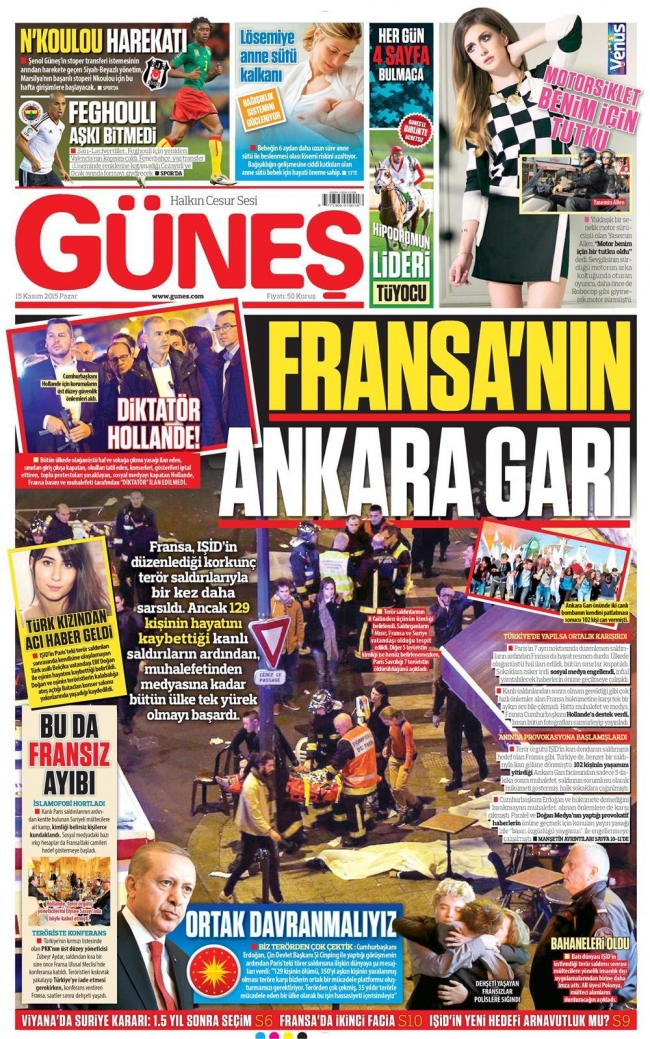 15 Kasım 2015 gazete manşetleri 9