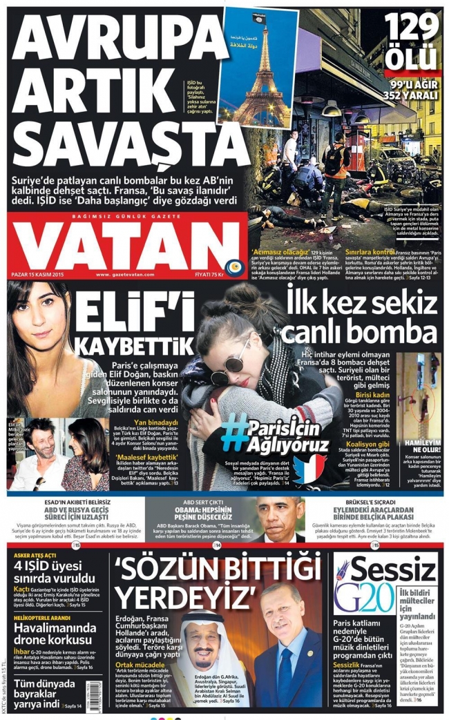 15 Kasım 2015 gazete manşetleri 29
