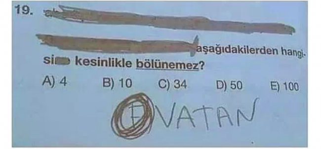 En komik sınav kağıtları 20
