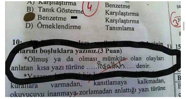 En komik sınav kağıtları 26