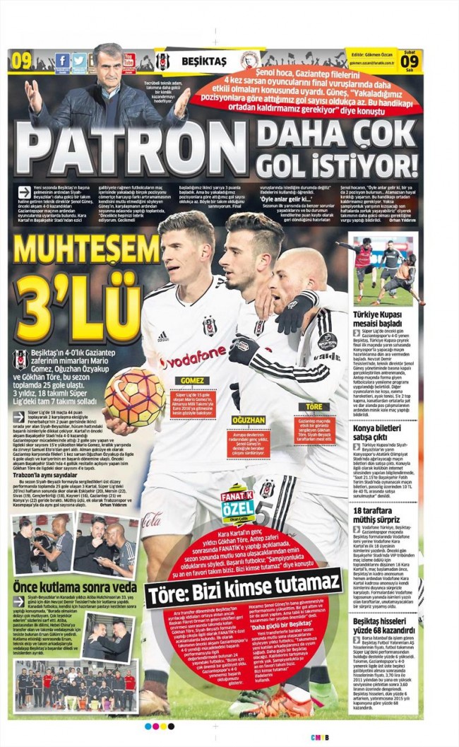 'Beşiktaş Bayern Münih gibi' 58