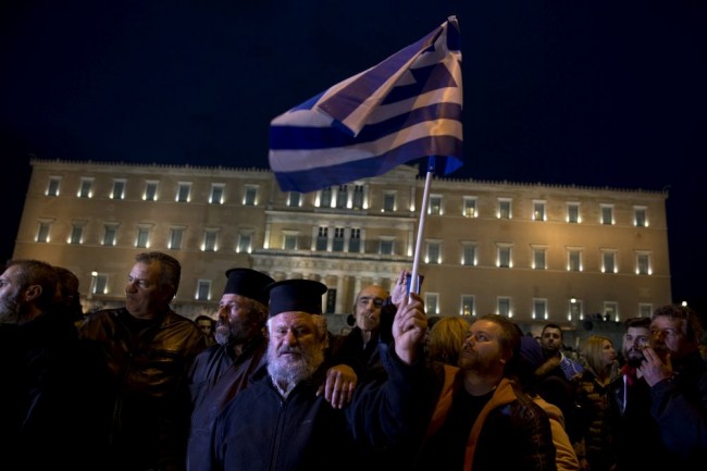 Atina'da traktörlü isyan 7