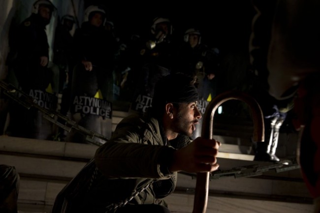 Atina'da traktörlü isyan 12