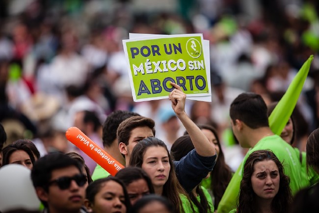 Meksika'da kürtaj karşıtı gösteri 1