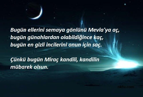 En güzel Miraç Kandili resimli mesajları 2